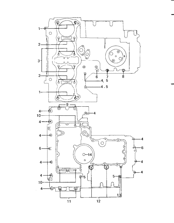 Crankcase bolt & stud pattern