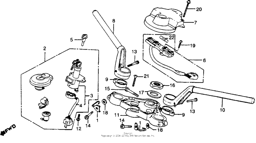 Handlebar + top bridge