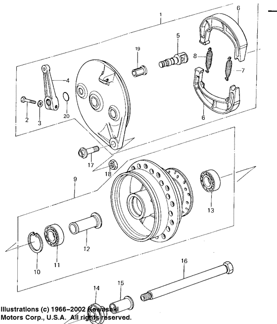 Front hub/brake