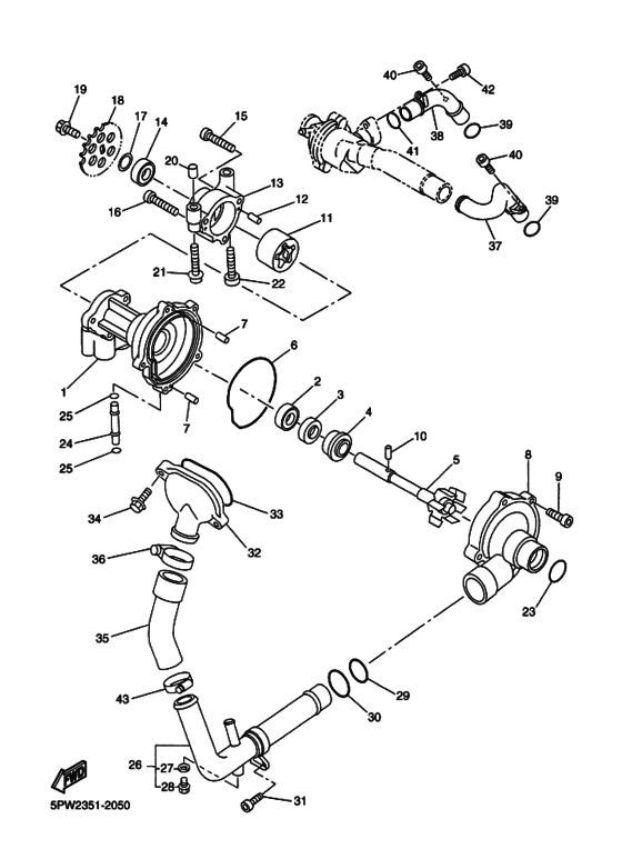 YZF-R1 Водяная помпа