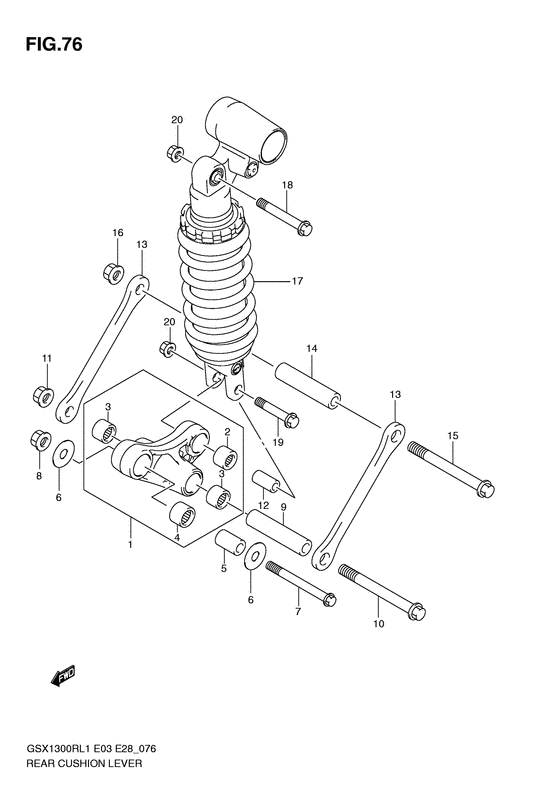 GSX1300R Втулки заднего рычага