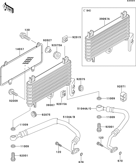 ZX500 Масляный картер