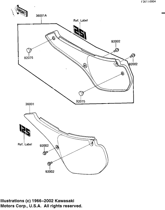 KX125 Крышка боковая