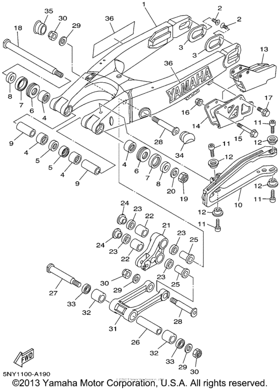 YZ250P Бугель