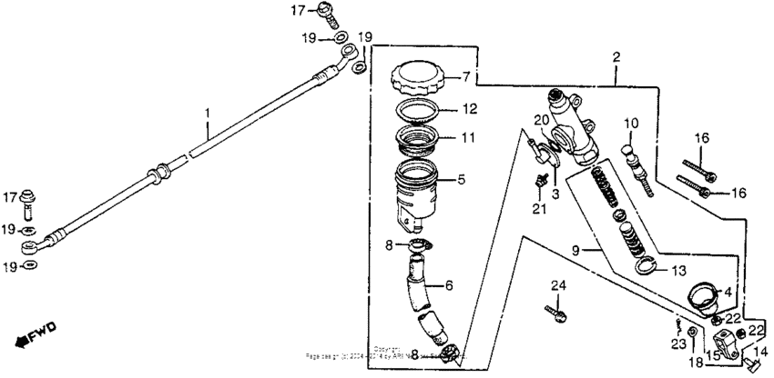 Rear brake master cyl.