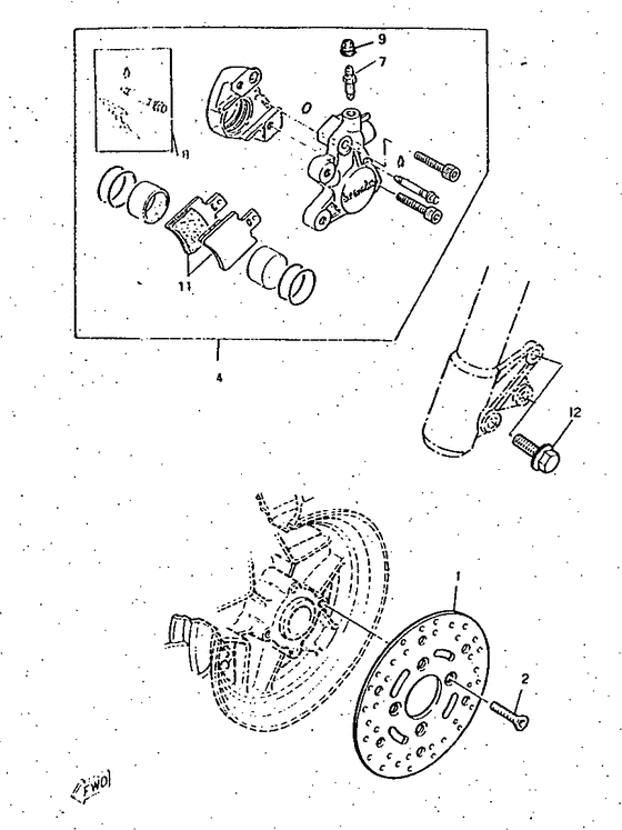 CW50RS Передний тормоз