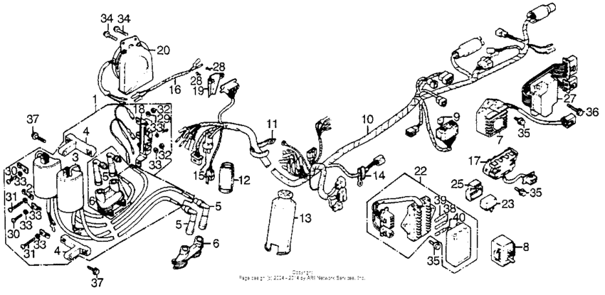 Wire harness + ignition coil + horn