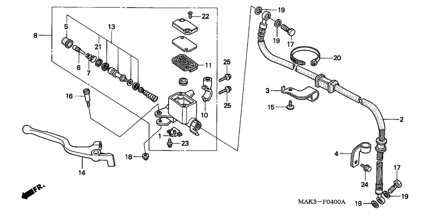 Fr. brake master cylinder