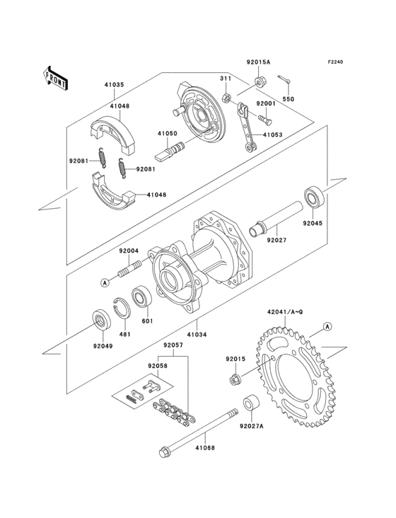 Rear hub(1/2)