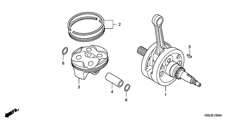 Crankshaft/piston