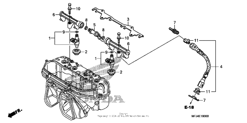 CBR600RR (ABS) Топливная форсунка