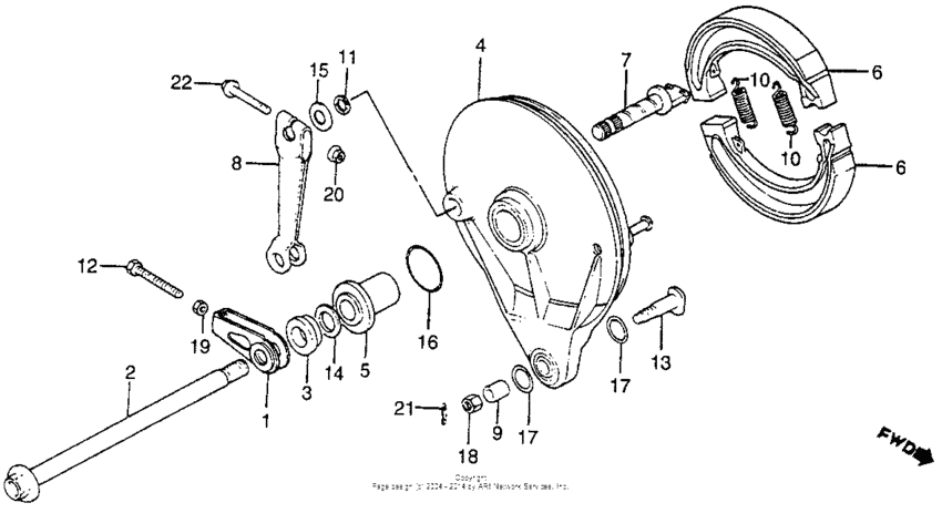Rear brake panel 81