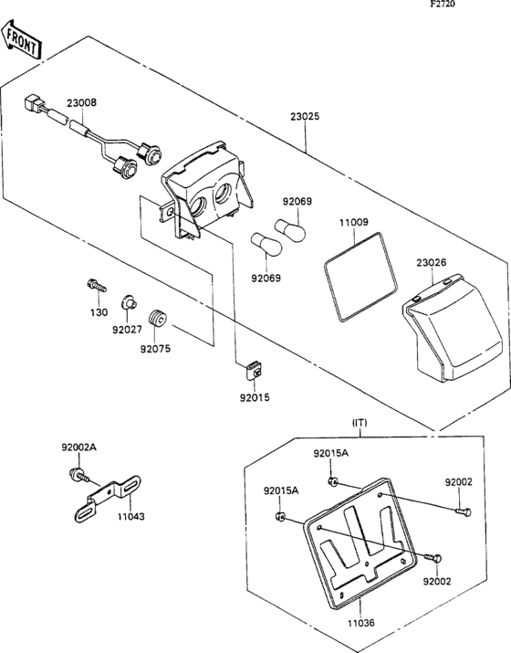 ZX1100 Задний фонарь