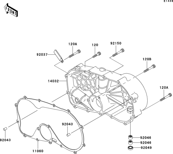 VN800 Крышки двигателя правые