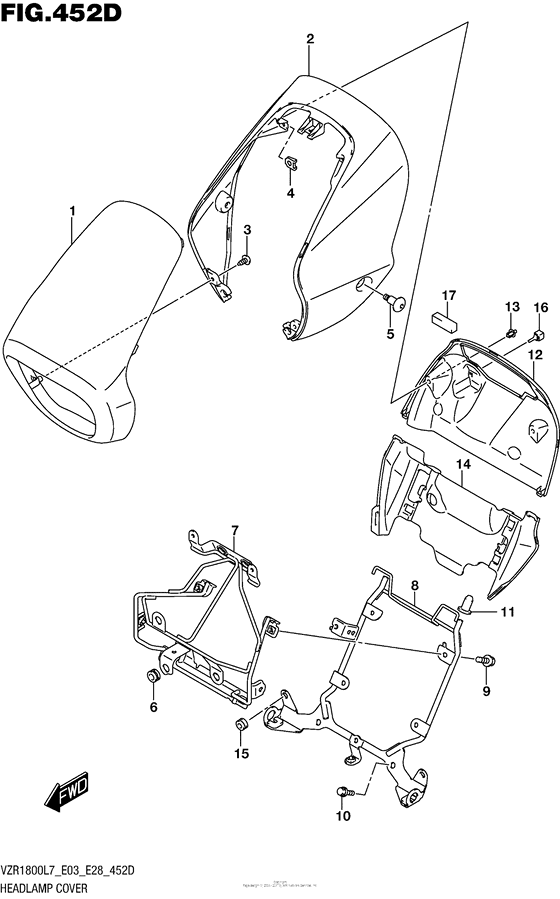 Headlamp Cover (For Pgz) (Vzr1800Bzl7 E28)