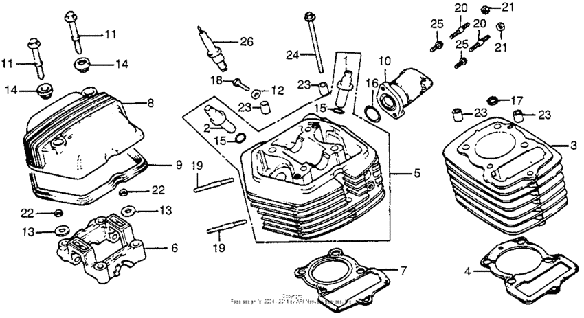 Cylinder head + cylinder