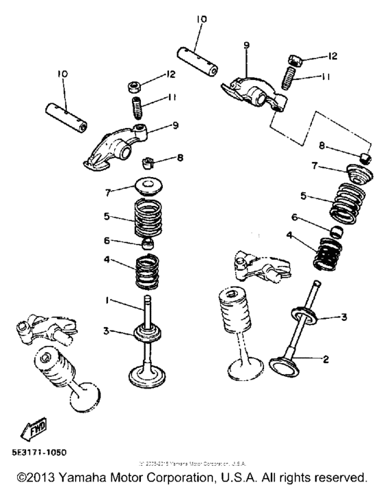 XV700LC Клапана