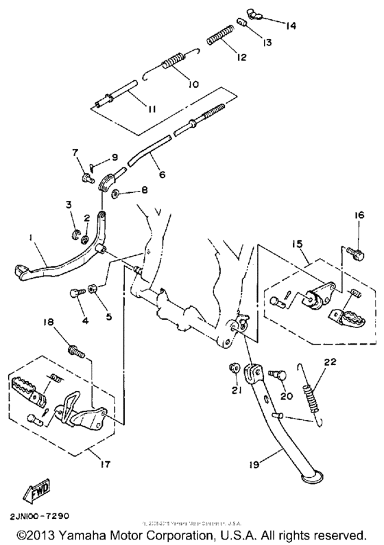 BW350T Подножки
