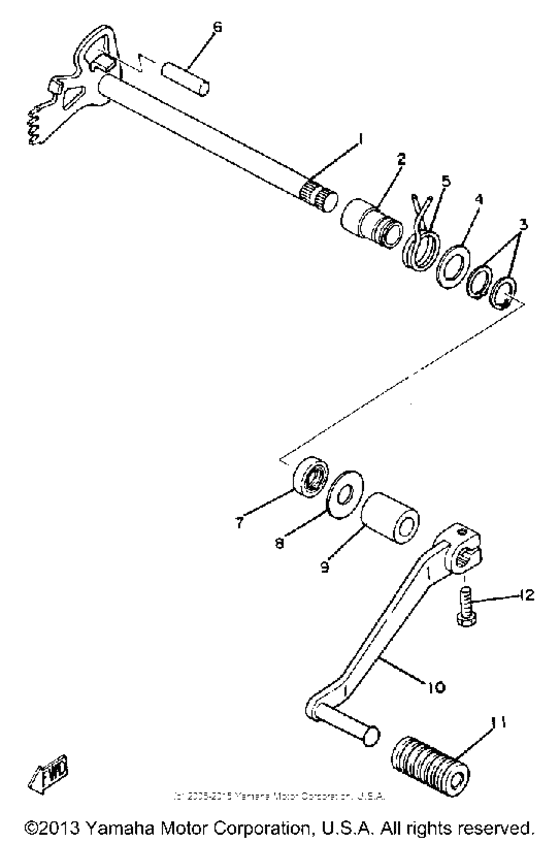 Shift shaft pedal