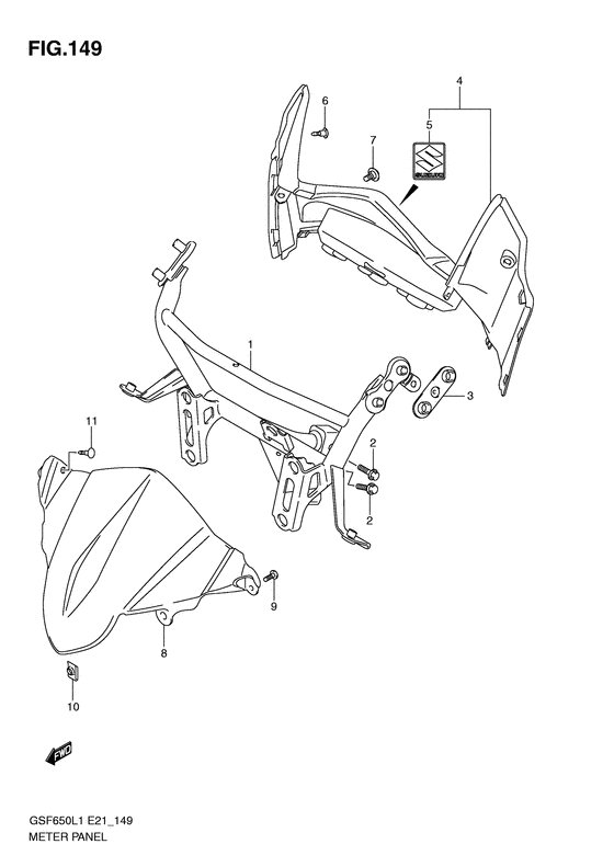 GSF650S Приборная панель