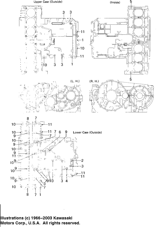 Crankcase bolt & stud pattern
