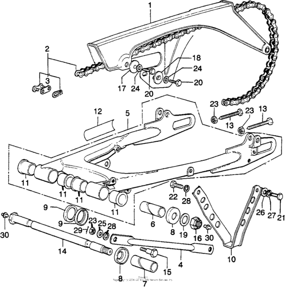 Swingarm + drive chain k