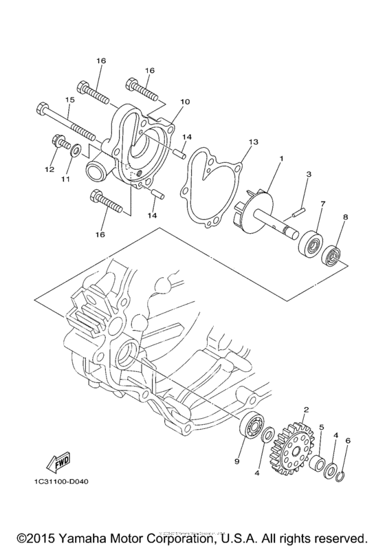 YZ125T1 Водяной насос
