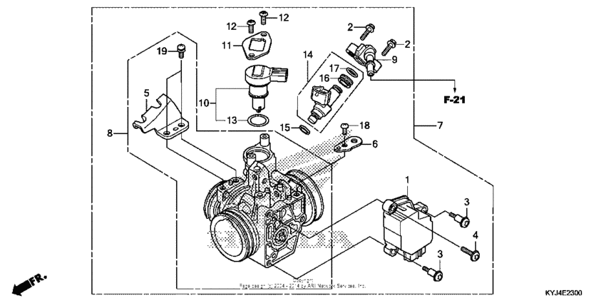 CBR250R Корпус Дросселя