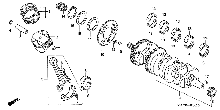 Crankshaft/piston