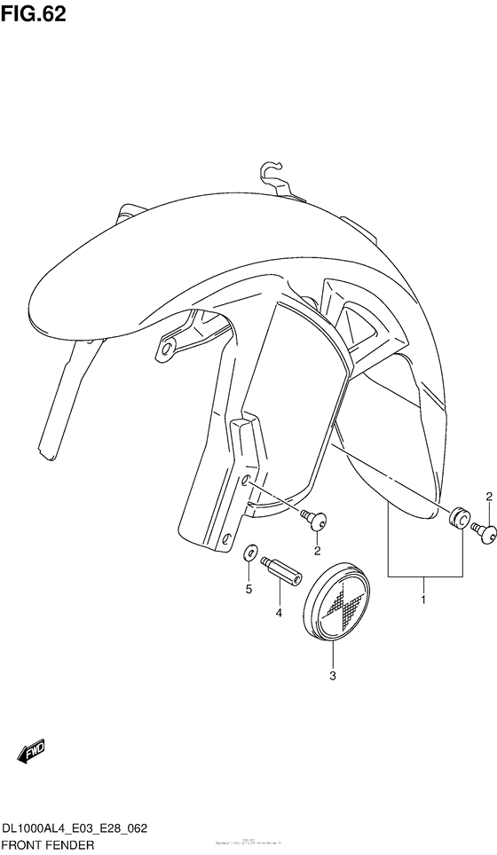 DL1000 (ABS) Переднее крыло