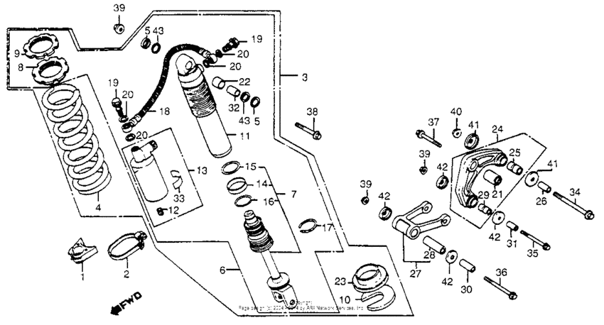 Rear shock absorber 83