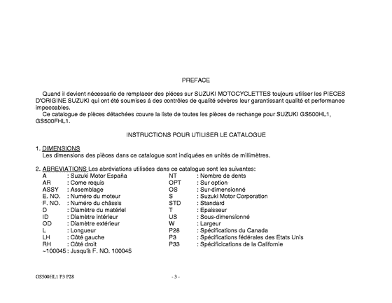 GS500 Catalog preface