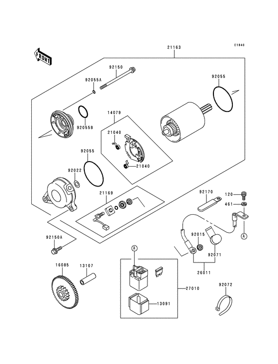 ZX750 Стартер