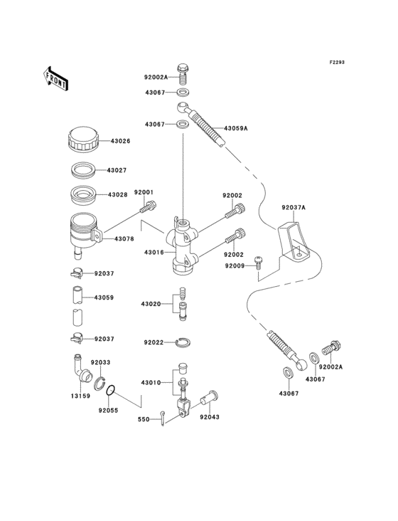 ZX1100 Задний торм цилиндр