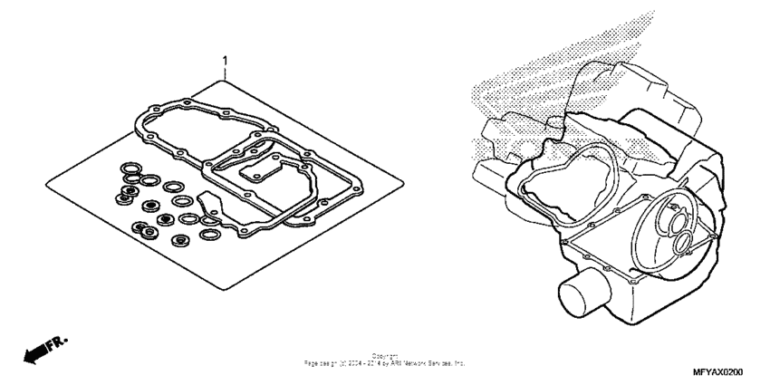 VT1300CS (ABS) Комплект прокладок