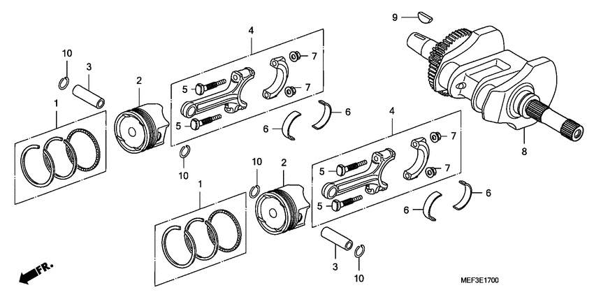 Crankshaft/piston