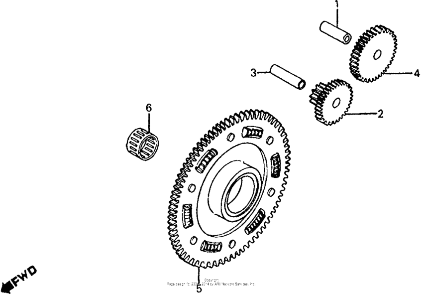 VT750C Starting driven gear