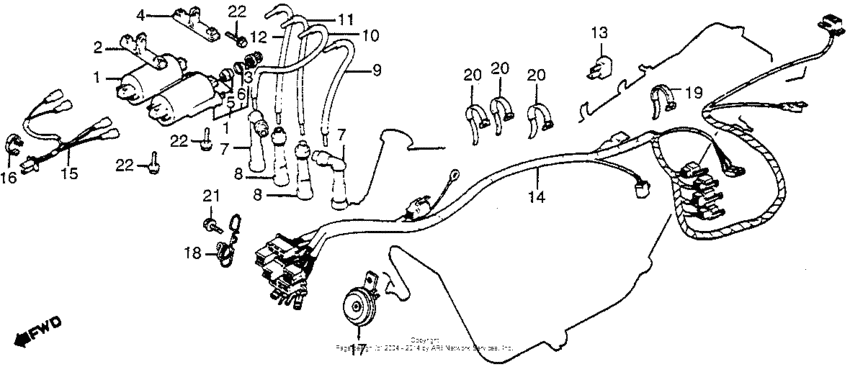 Wire harness + ignition coil