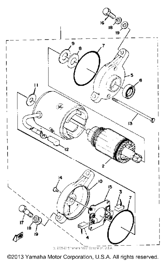 XS650SH Стартер