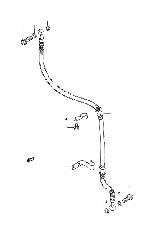 LS650 Передние тормозные трубки