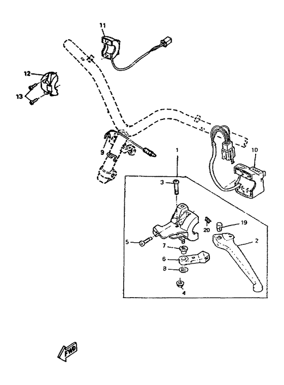 Handle switch. lever