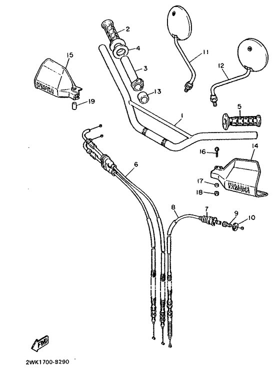Steering handle. cable