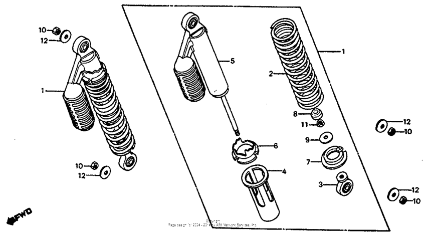 Rear shock absorber 80-81
