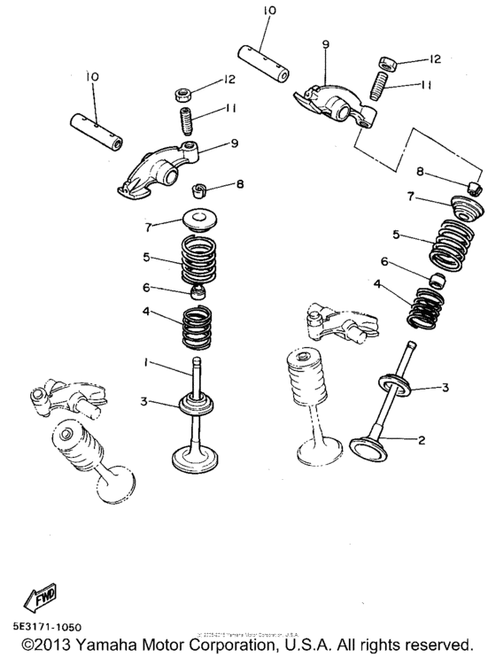 XV750FC Клапана