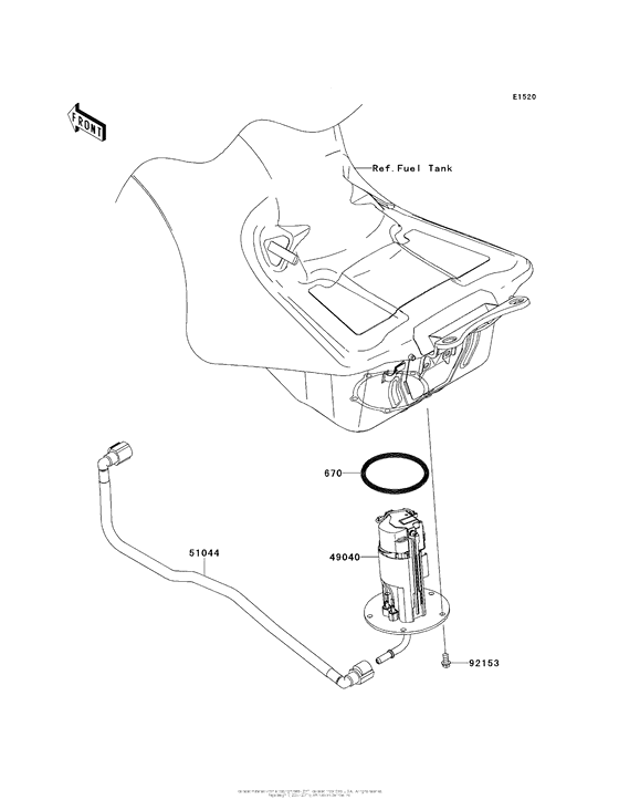 ZX1400 Топливный насос