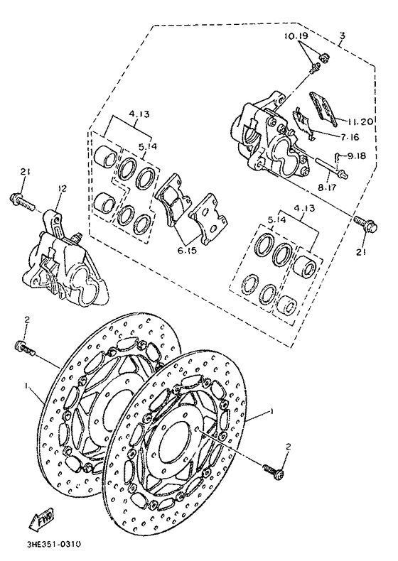 Front brake. caliper