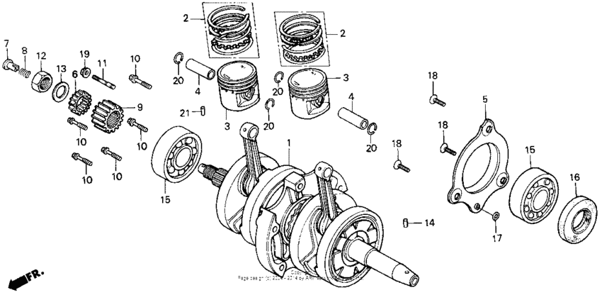 CB250 Коленвал