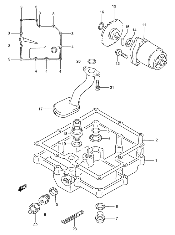 Oil pan / oil pump