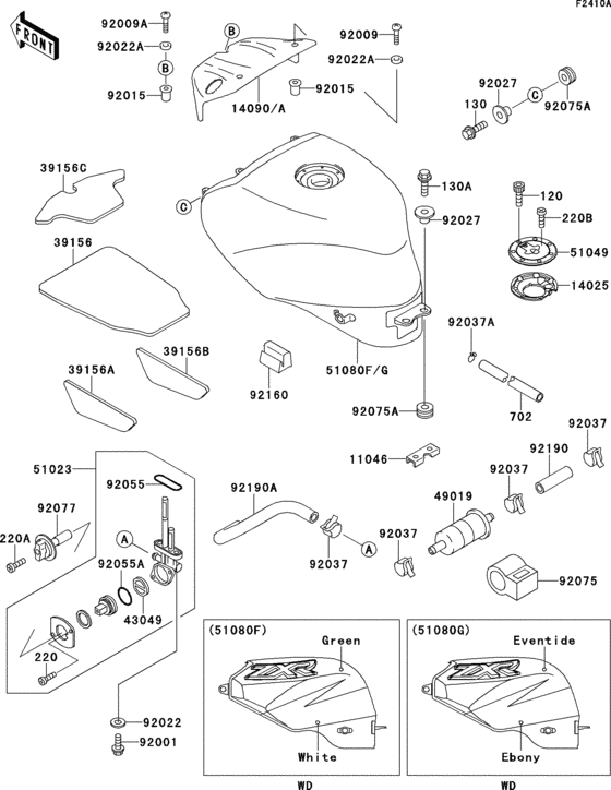 Fuel tank(1/2)(zx400-l5/l7)