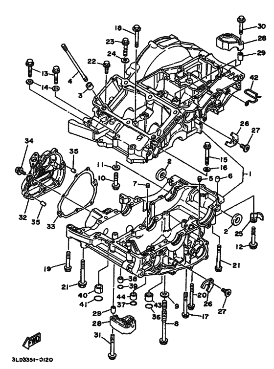 XTZ750 XTZ750B Картер двигателя